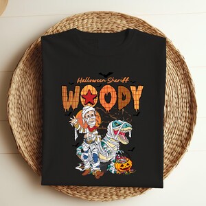 Disney Spooky Vibes Toy Story Woody Shirt, Disney Woody Custom Name Halloween Sweatshirt, Mummy Toy Story Woody Tee, Spooky Season, a183 image 4