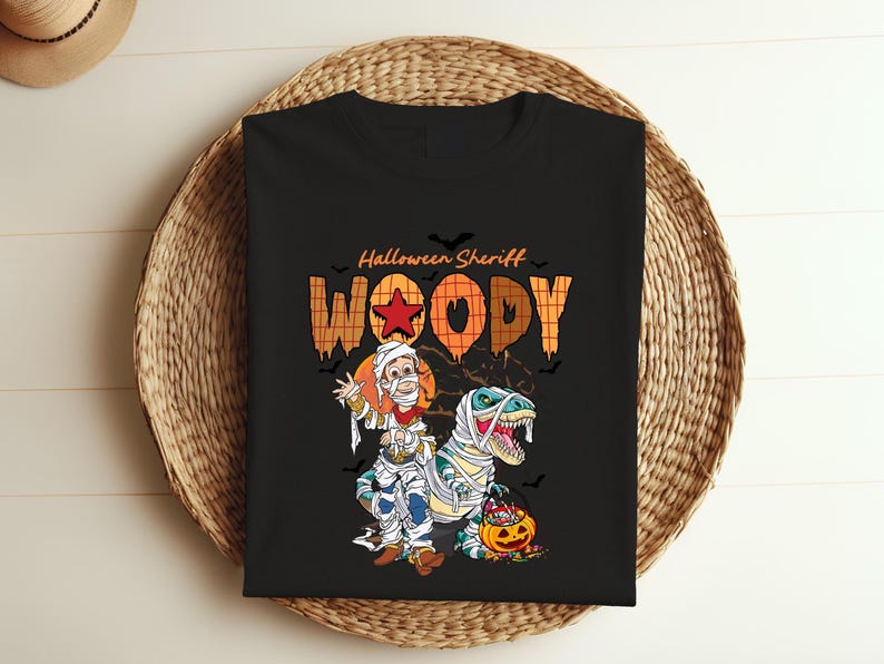 Disney Spooky Vibes Toy Story Woody Shirt, Disney Woody Custom Name Halloween Sweatshirt, Mummy Toy Story Woody Tee, Spooky Season, a183 image 4