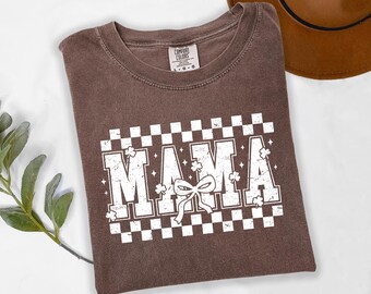 Comfort Colors® Mama Shirt For Mothers Day Gift From Daughter, Mama T-shirt For Birthday Gift For Her, Baby Shower Gift, Mom gift, t740