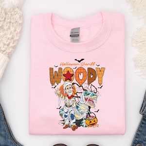 Disney Spooky Vibes Toy Story Woody Shirt, Disney Woody Custom Name Halloween Sweatshirt, Mummy Toy Story Woody Tee, Spooky Season, a183 image 3