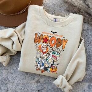 Disney Spooky Vibes Toy Story Woody Shirt, Disney Woody Custom Name Halloween Sweatshirt, Mummy Toy Story Woody Tee, Spooky Season, a183 image 2