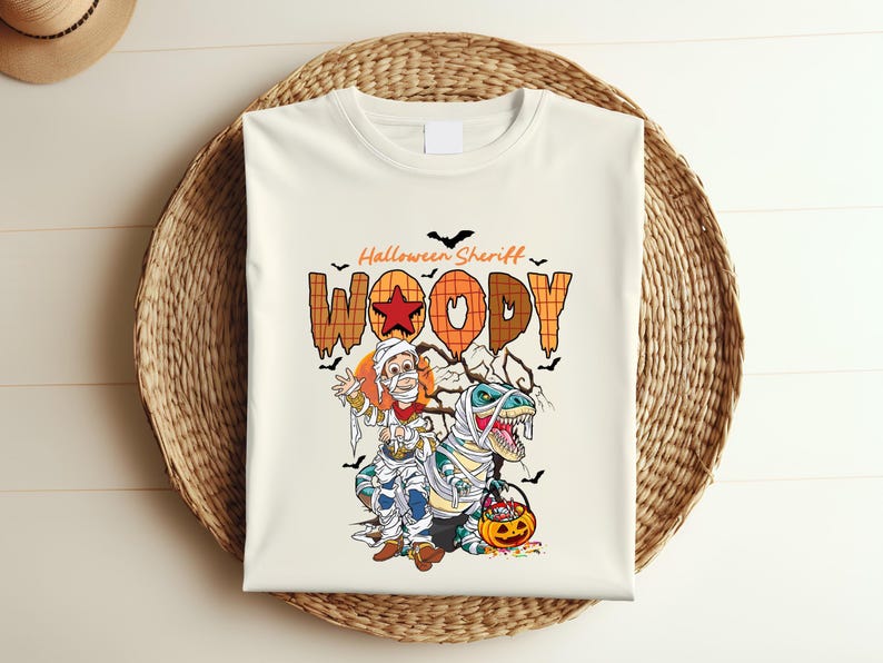Disney Spooky Vibes Toy Story Woody Shirt, Disney Woody Custom Name Halloween Sweatshirt, Mummy Toy Story Woody Tee, Spooky Season, a183 image 7