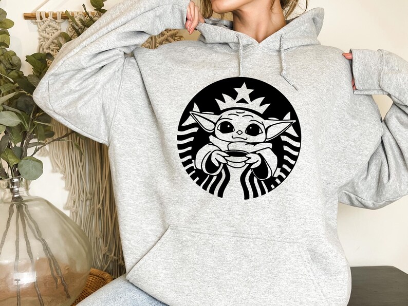 Star Wars Baby Yoda Shirt, Starbucks Yoda Shirt, Coffee Lover Gift, Star Wars Disney Shirt, Mandalorian T-shirt, Disney Baby Yoda Shirt 352 image 7