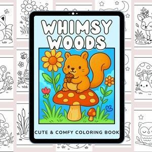 PLR Kawaii Coloring Pages | Printable Cute Animals and Plants PDF | Digital Download for Kids & Adults