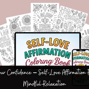 Kleurplaten zelfliefdeaffirmatie: Mindful Art voor kinderen en moeders (pdf-download)