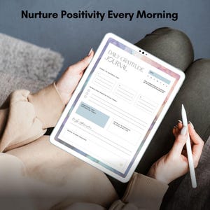 Journal quotidien de gratitude : page de réflexion imprimable (PDF et Canva) image 2
