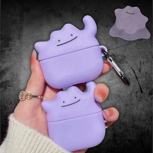 Ditto Airpod Case, Ghost Cartoon Airpod Case, Protective Case For Airpod 1 2 3 4 Pro 2, Gift For Her