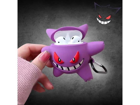 Gengar Anime Airpod Case, Silicone Earphone Case, For Airpod 1 2 3 4 Pro 2, Anime Gifts