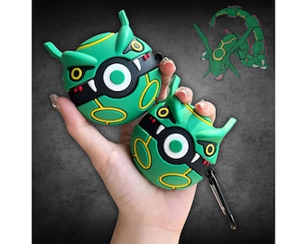Poke Ball Airpod Case, Rayquaza Earphone Case, Protective Case for Airpod 1 2 3 4 Pro 2 | Gift For Her