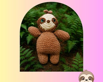 Padrão de crochê para preguiça: Snoozie Sue, costura baixa (download em PDF)