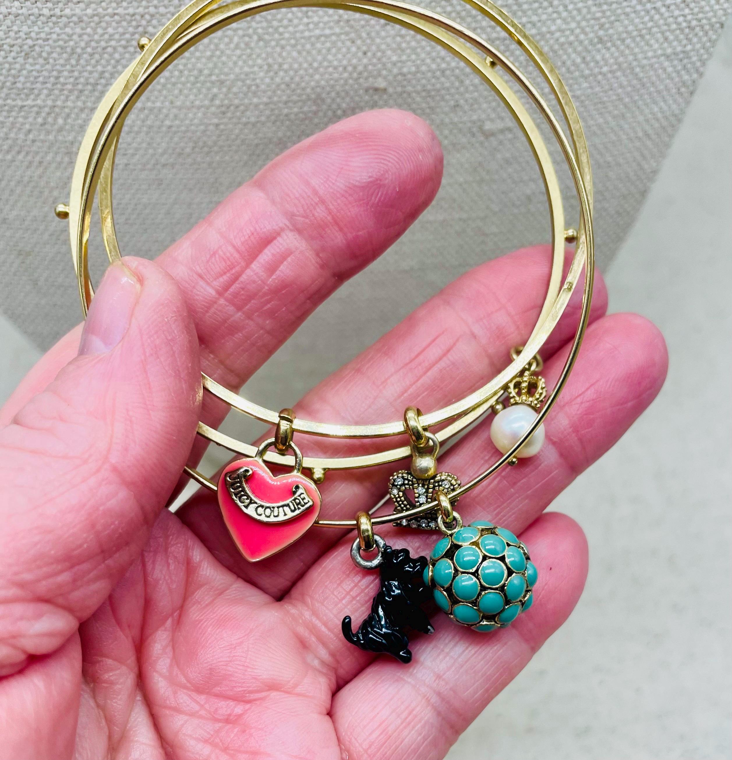 Juicy Couture Vintage Bangle Bracelet Stack (set of 3) - Etsy display picture 1