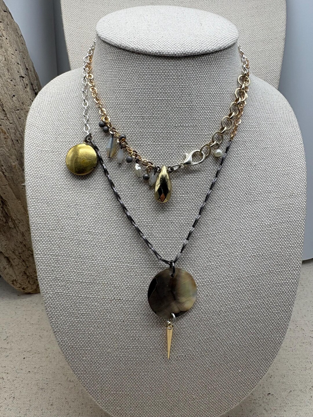 Shell Vocket Handmade Vintage Shell & Locket Amulet Necklace - Etsy