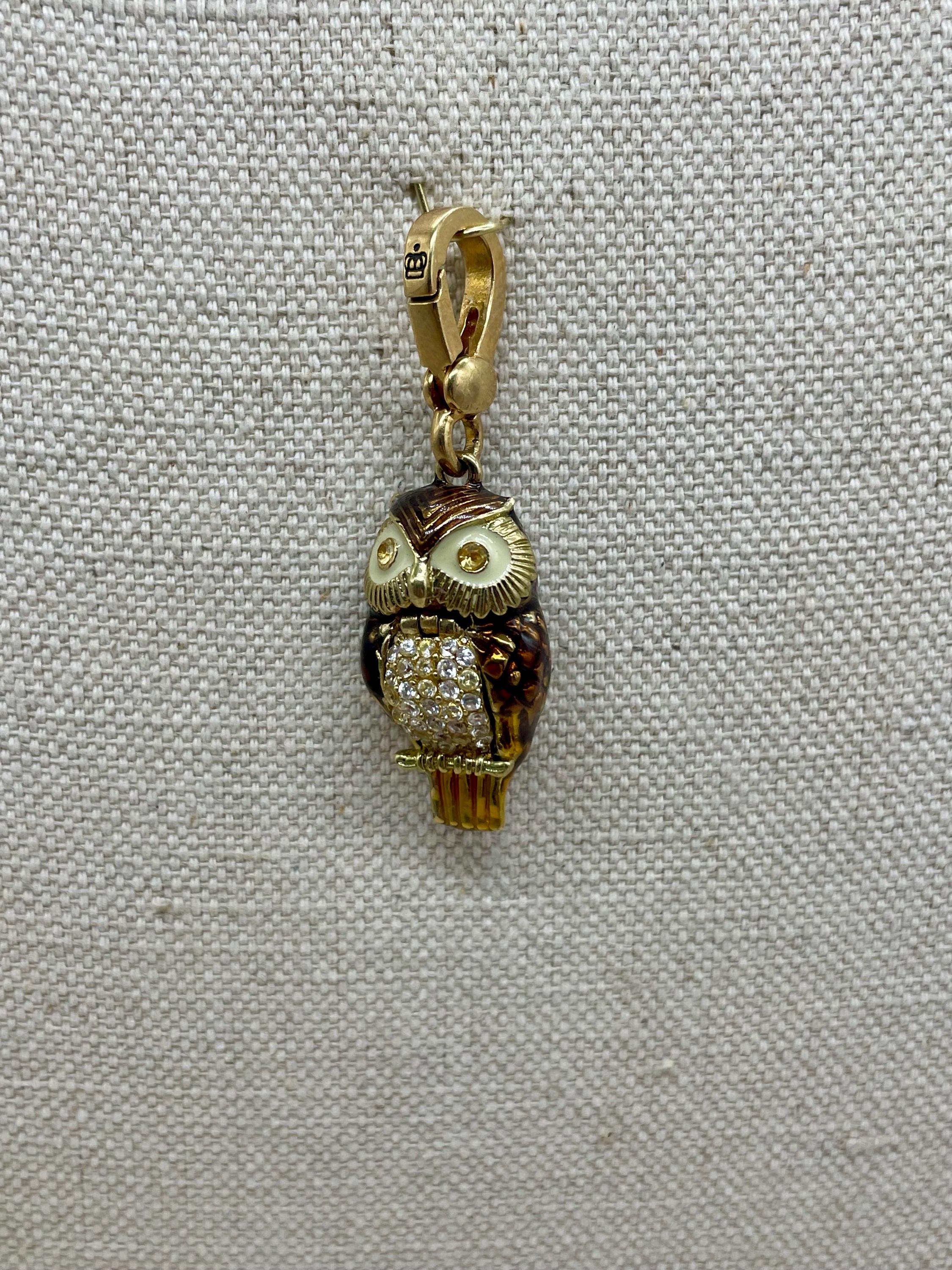 Juicy Couture LE OWL Handbag/Bracelet Charm   with logo