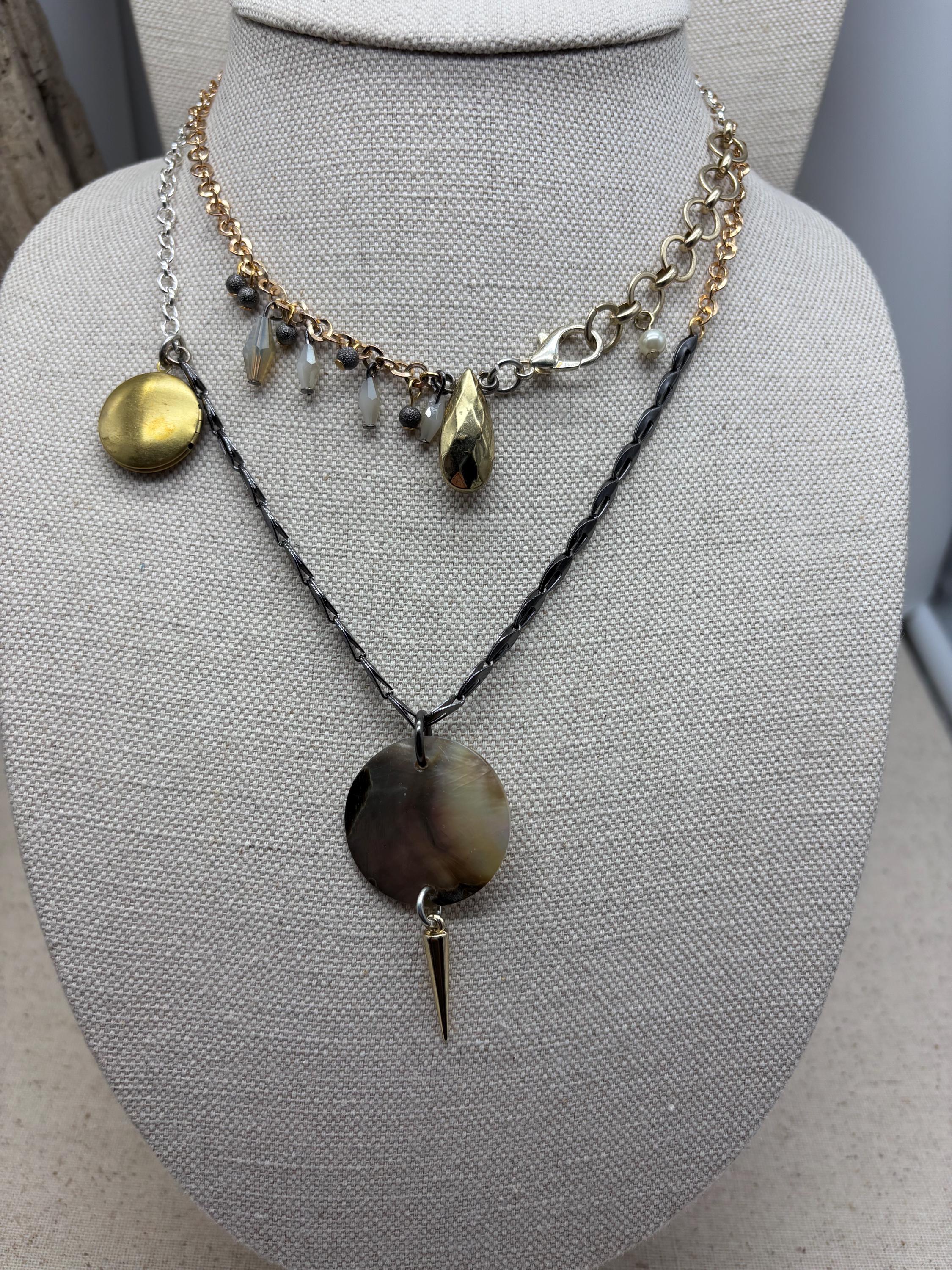 Handmade Vintage Shell & Locket Amulet Necklace - Etsy