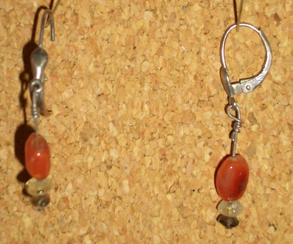 Handmade sterling silver wire wrapped carnelian &… - image 2