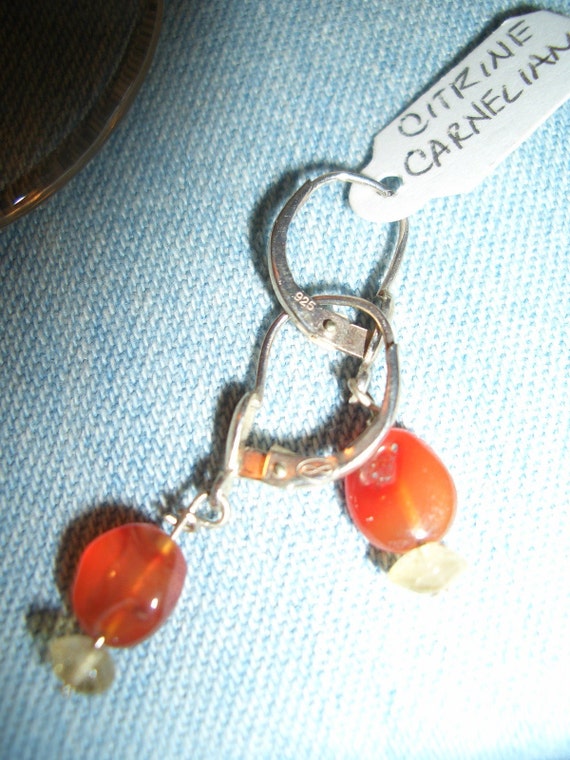 Handmade sterling silver wire wrapped carnelian &… - image 3
