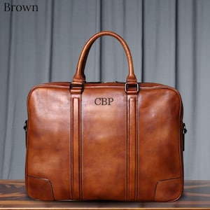 Leather Briefcase, Men Leather Briefcase, Laptop Bag, Leather bag, Gift for Him, Leather Office Handbag,  Shoulder Bag, Men Briefcase