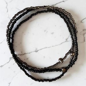 Black beaded bracelets- Build Your Own Stack Accessory, Coordinates