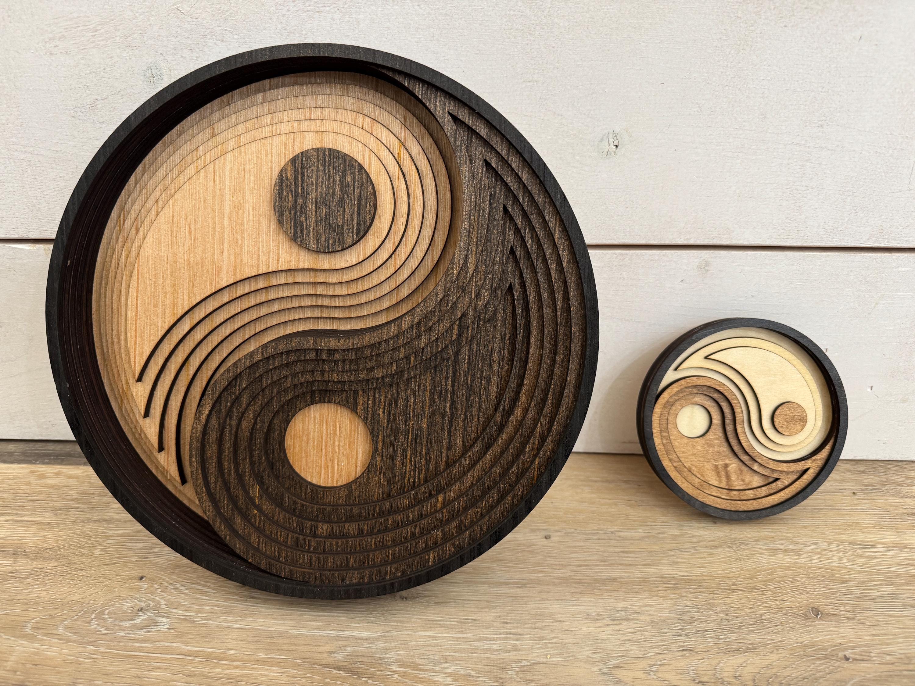 Wooden Yin Yang Sign 5 or 8 Layer - Etsy