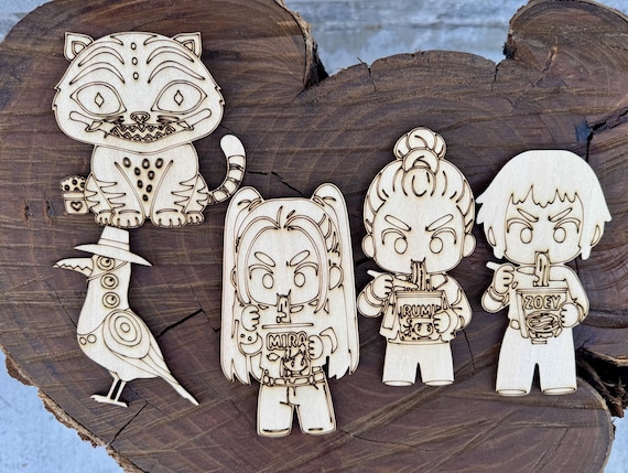 5 K-pop Demon Hunters Wood Cut Outs - Etsy