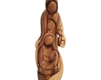 Betlemme Gifts TM - Statuine Presepe In Legno D'Ulivo Intagliate A Mano - Set Da 9 Pezzi, 7 Cm, Artigianato Dalla Terra Santa