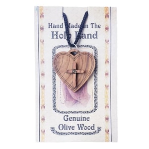 Olive Wood Cross Necklace from the Holy Land