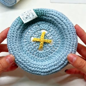 Crochet Coaster Pattern PDF, 2 in 1 Button Coaster, Reversible Coaster Crochet Pattern, Crochet Cup Coaster, Mug Rug, Table Decor image 12