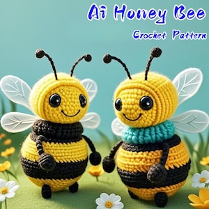 Crochet Bee Pattern PDF, Amigurumi Honey Bee Tutorial, Cute Bumblebee Plushie Pattern, Instant Download