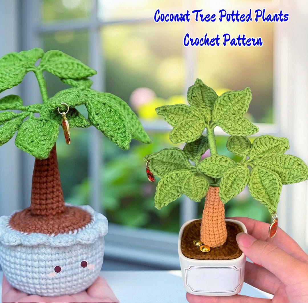 Crochet Mini Tree Pattern Lucky- Coconut Tree PDF (instant Download) - Etsy
