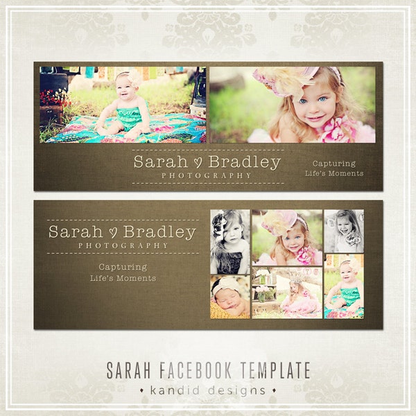 Sarah Facebook Timeline Templates - 2 covers and 1 tab image