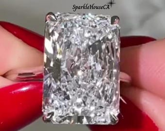 Radiant Cut Moissanite Engagement Ring, 8.00CT Solitaire Wedding Ring, Best Quality Moissanite Ring, Anniversary Gifts, Gold Ring for Women
