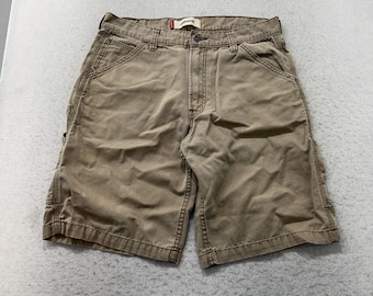 Vintage Y2K 2000's Levi's Khaki Tan Baggy Carpenter Shorts