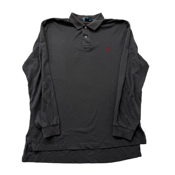 Polo by Ralph Lauren Charcoal Gray Cotton Polo Sh… - image 1