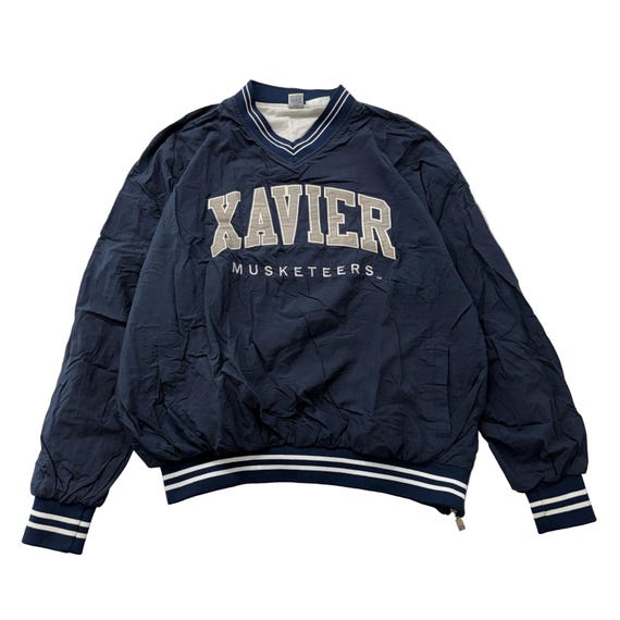 Russell Athletic, Vintage Russell Athletic Xavier Musketeers Pullover Windbreaker Men's Navy - XXL