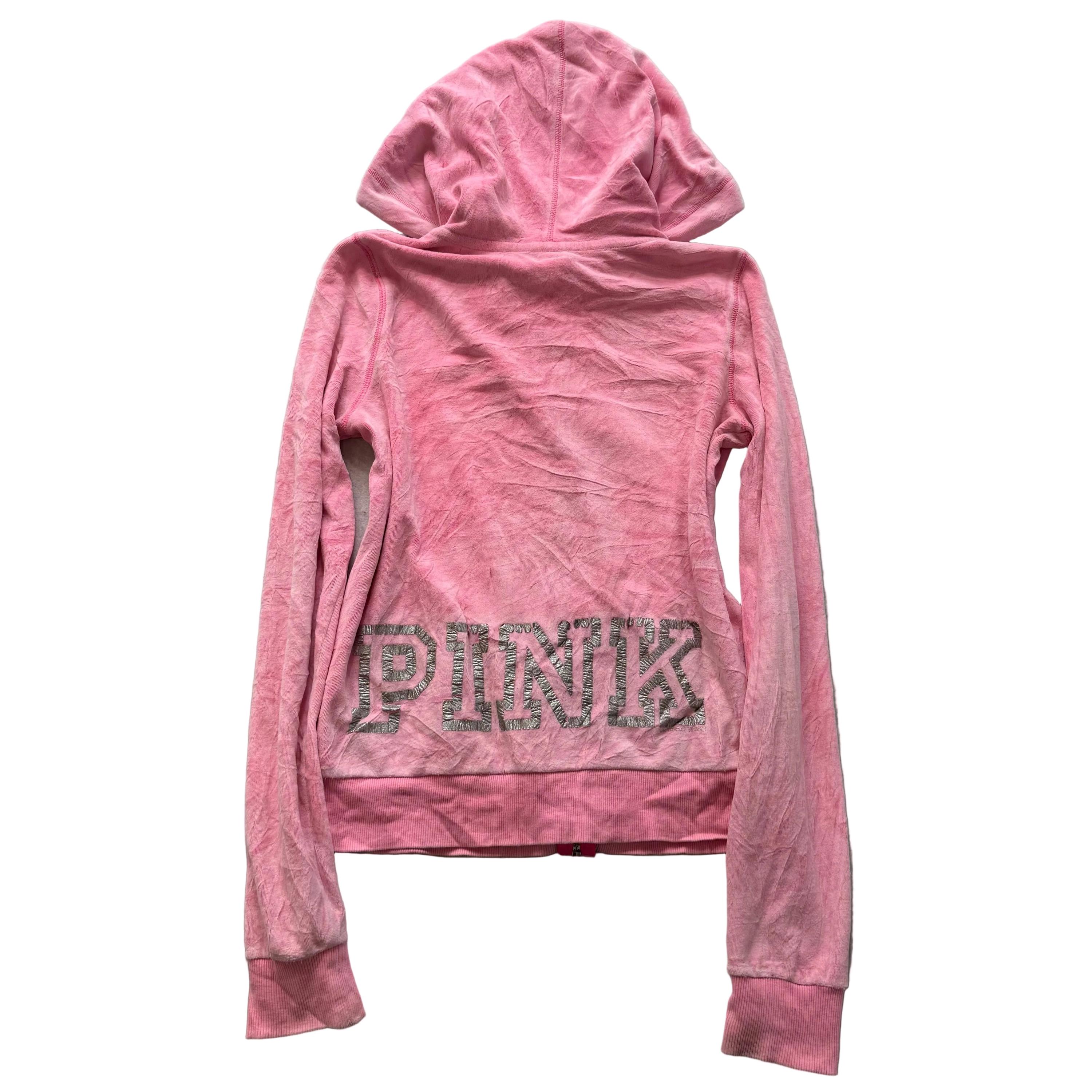 Sweat à Capuche Victoria's Secret PINK - Gris, Taille XS, Fermeture éclair - Occasion