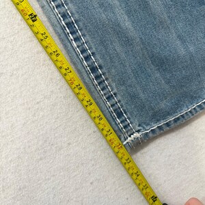 Rare True Religion Super T Ricky Men's Blue Straight Jeans Made In USA Size 38 image 9