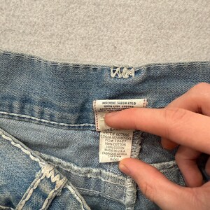 Rare True Religion Super T Ricky Men's Blue Straight Jeans Made In USA Size 38 image 11