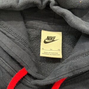 Nike Just Do It Men's Navy Fleece Pullover Hoodie Long Sleeve Sportswear Size XL image 3