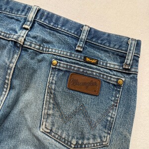 Wrangler 36MWZ Men's Medium Blue Cowboy Cut Denim Jeans Western Slim Fit Size 36 image 7