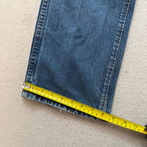 Wrangler 36MWZ Men's Medium Blue Cowboy Cut Denim Jeans Western Slim Fit Size 36 image 6