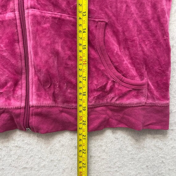 Juicy Couture Women's Vibrant Magenta Velour Full Zip Hoodie Loungewear Size M View 5