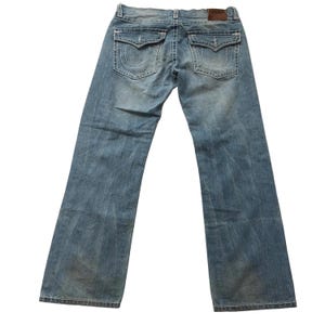 Rare True Religion Super T Ricky Men's Blue Straight Jeans Made In USA Size 38 image 1