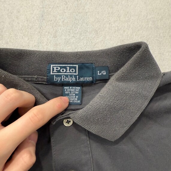 Polo by Ralph Lauren Charcoal Gray Cotton Polo Sh… - image 3