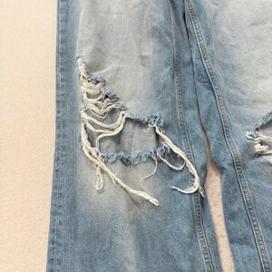 BDG Urban Outfitters Dam Blå Denim Skater Baggy Distressed Jeans Storlek 25 bild 6