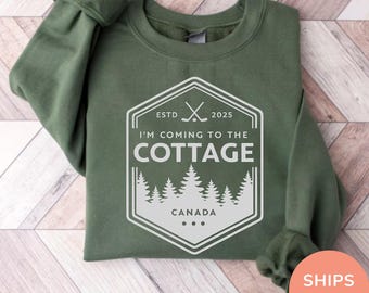I'm Coming to the Cottage Sweatshirt, Hockey Romance Shirt, Enemies to Lovers Sweatshirt, Cozy Cabin Romance Top