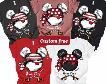 Custom Disney Pirates Family Shirts, Disney Pirates of Caribbean Shirt, Pirate Tshirt, Pirate's Life, Mickey and Minnie Disney Cruise Shirt