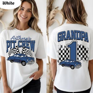 Lightning McQueen Race Car Birthday Family Matching Shirts, Cars Family T-Shirt, Pit Crew T-Shirt, Fast One Birthday, Birthday Boy Shirt image 6