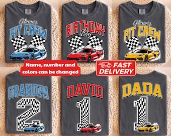 Race Car Birthday Family Matching Shirts, Two Fast Birthday Tshirts, Fast One Birthday, Pit Crew Mama Dada Sweatshirt, 2 Fast Boy Birthday
