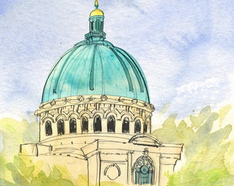 United States Naval Academy Chapel Dome (8.5"x11")