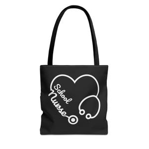 School Nurse Tote Bag, Ideal Gift for Health Professionals, Durable Shoulder Bag, Nurse Appreciation, Back to School Essentials, AOP Design